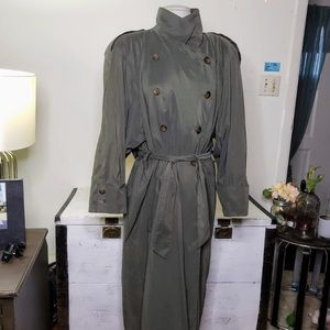 SAKS FIFTH AVENUE Lightweight Silk Trench Coat